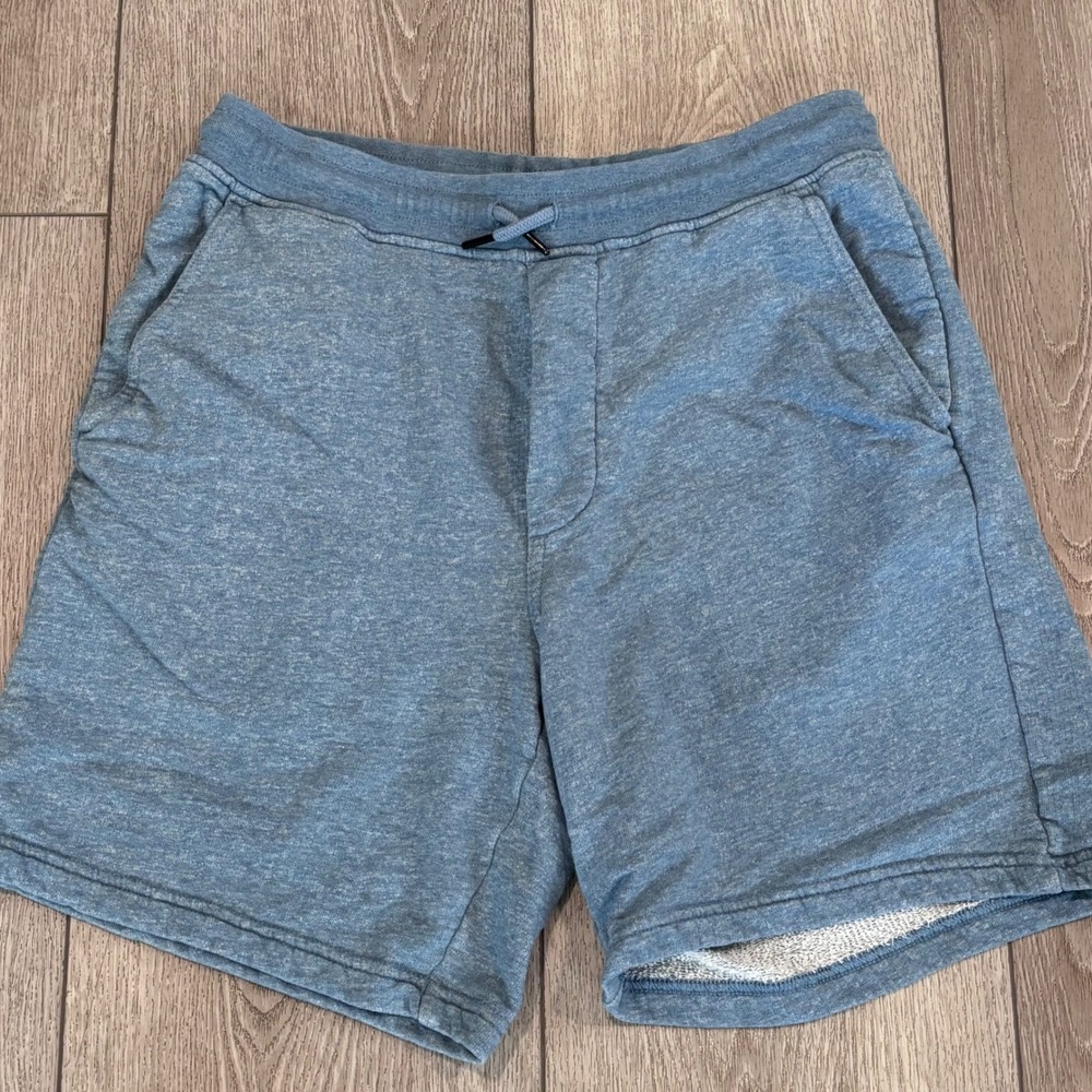 Patagonia Mahnya Fleece Shorts Mens Small Blue Heathered Cotton Blend Lounge
